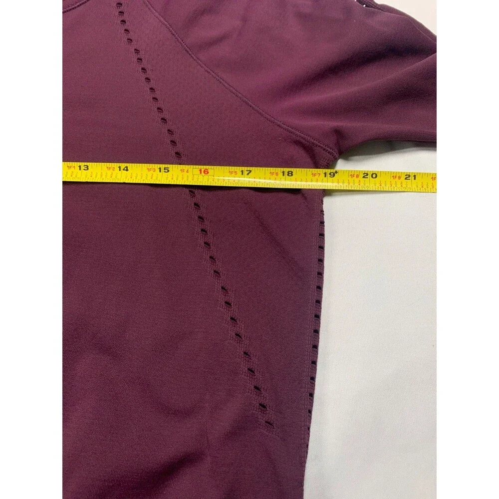 Athleta With Ease Top L Spiced Cabernet Burgundy - Picture 4 of 8
